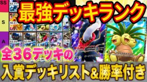 【ポケポケ】元海外大会優勝者の「時空の激闘」最強デッキランキング！全36デッキの大会入賞構築と勝率付きのTier表完全版【ポケカポケット】