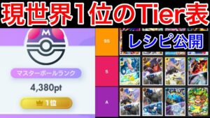 【ポケポケ】現世界1位が現環境のTier表を完成させたのでデッキレシピと共に解説します　Pokémon Trading Card Game Pocket