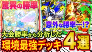 【ポケポケ】大会勝率から分析した環境最強デッキ４選＋αを徹底解説！※最後のまとめで高勝率デッキ3種も紹介！【Pokémon Trading Card Game Pocket】【メガライジング】